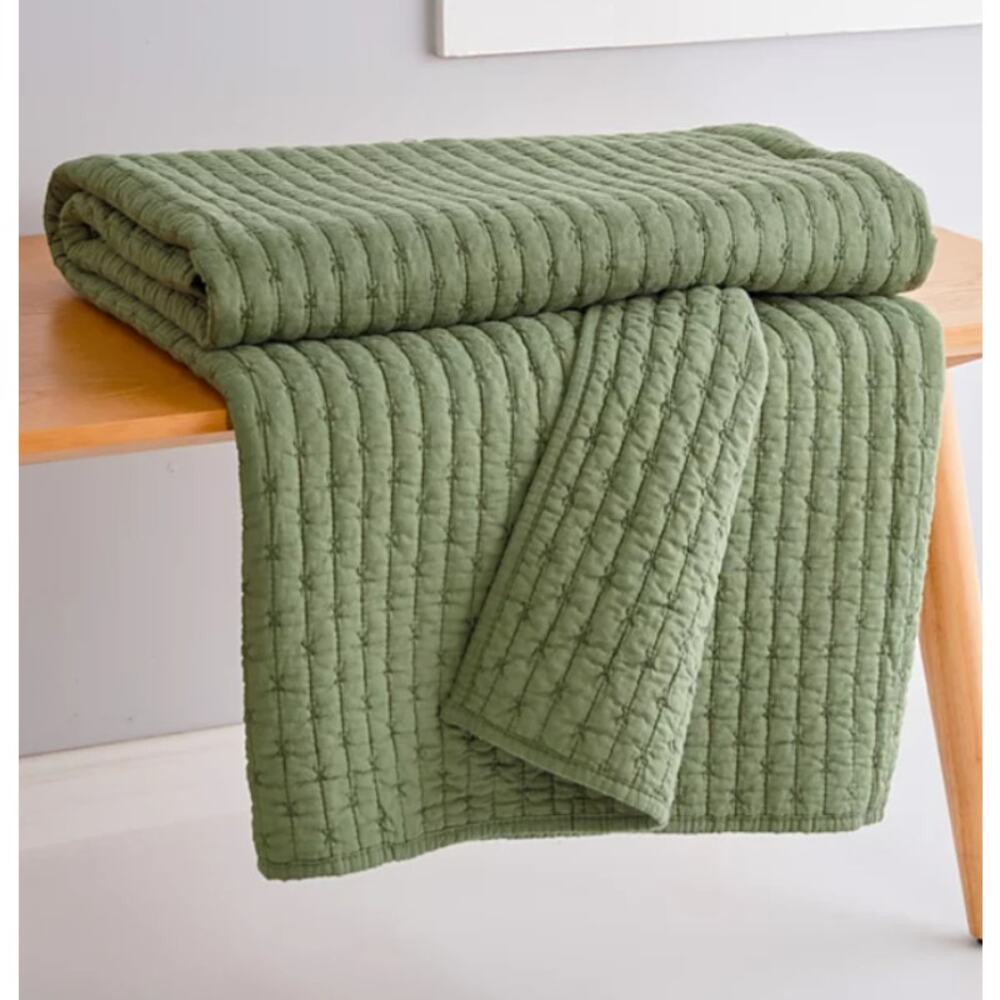 Levtex Cross Stitch Reversible Quilted Throw, 50" x 60"